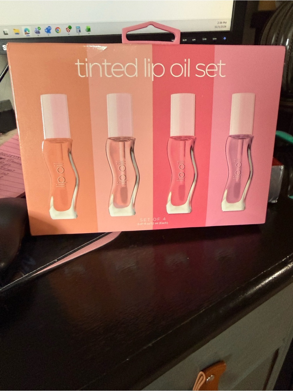 Tinted Lip Oil Set - Peach, Nude, Pink, Lilac